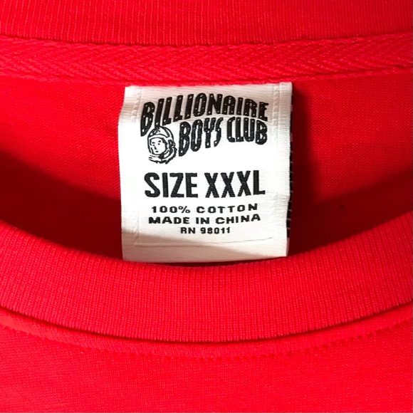 Billionaire Boys Club Universe Short Sleeve Graphic Tee Flame Scarlett Men's 3XL - Picture 5 of 10